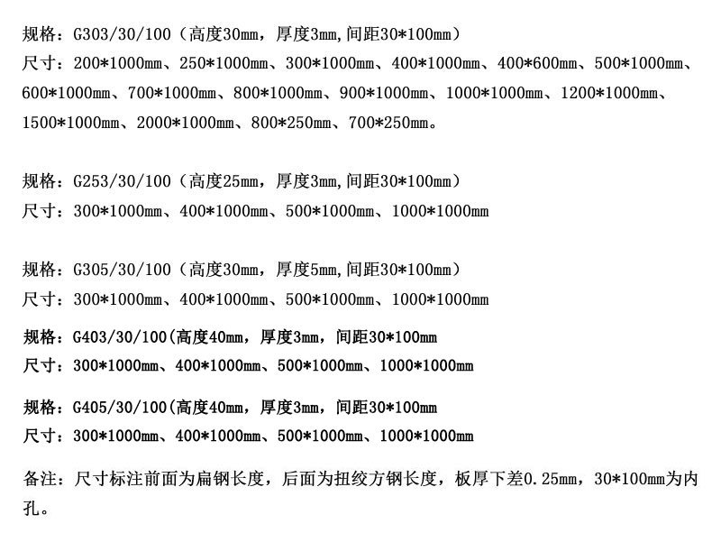 鋼格柵板現貨